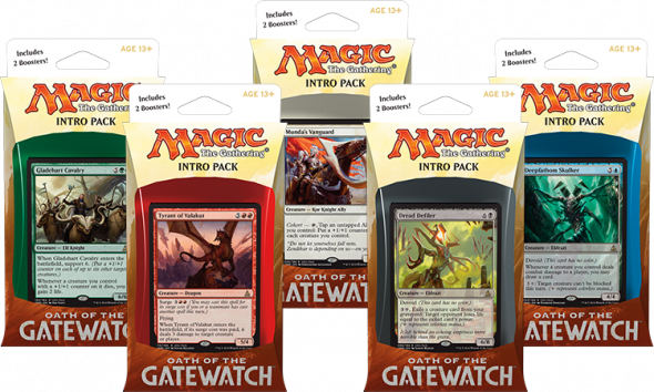 Alternativní obrázky promo karet v Intro Pacích Oath of the Gatewatch
