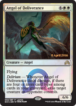 Shadows over Innistrad Launch promo - Angel of Deliverance