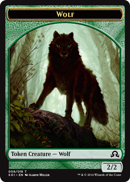 Shadows over Innistrad token - Wolf