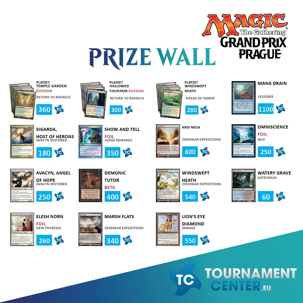 Prize Wall 3 na Side eventech na Grand Prix Praha 2016 Prize Wall 3 na Side eventech na Grand Prix Praha 2016