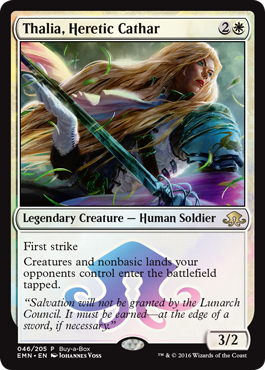 Eldritch Moon Buy a box promo - Thalia Heretic Cathar Eldritch Moon Buy a box promo - Thalia Heretic Cathar