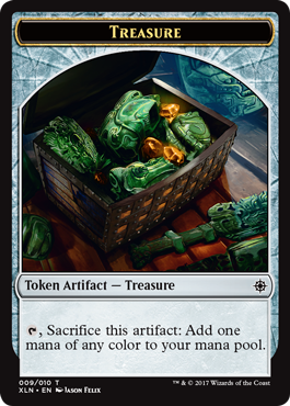 Ixalan tokens - Merfolk Treasure token