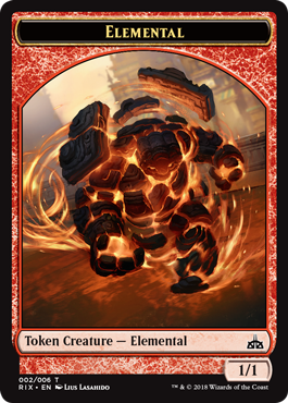 Rivals of Ixalan tokens - Elemental fullart token