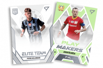Sběratelské fotbalové karty české Fortuna ligy Elite Team a Play Makers