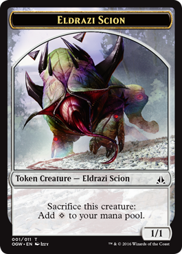 Token Eldrazi Scion 1 z Oath of the Gatewatch