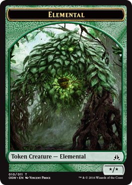 Token Elemental 2 z Oath of the Gatewatch