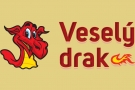 Logo Vesely-drak.cz na žlutém pozadí