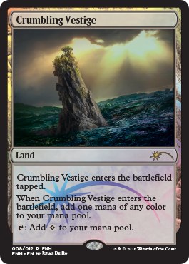 Srpnové FNM promo Crumbling Vestige