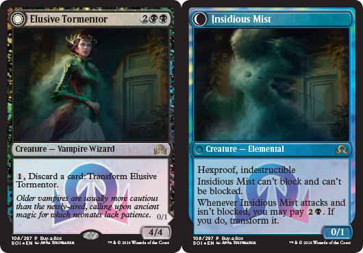 Shadows over Innistrad Buy a box promo - Elusive Tormentor a Insidious Mist