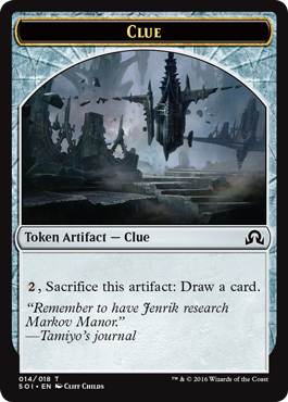 Shadows over Innistrad token - Clue 3