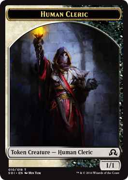 Shadows over Innistrad token - Human Cleric