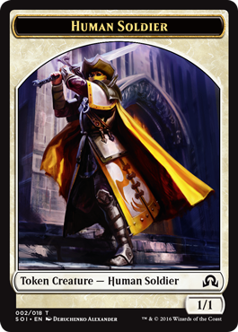 Shadows over Innistrad token - Human Soldier