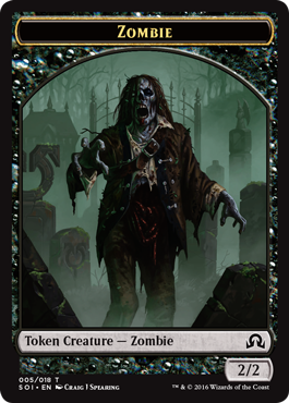 Shadows over Innistrad token - Zombie