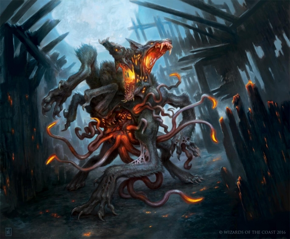 Obrázek z Magicové karty Erupting Dreadwolf