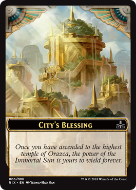 Rivals of Ixalan tokens - City's Blessing