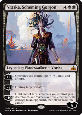 Rivals of Ixalan Planeswalker Deck promo - Vraska, Scheming Gorgon