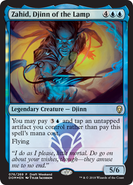 Dominaria Draft Weekend Promo - Zahid Djinn of the Lamp