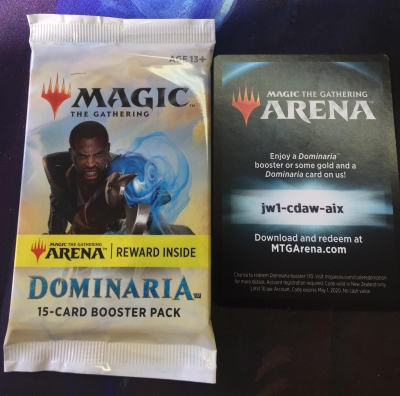 Dominaria booster + Arena kód