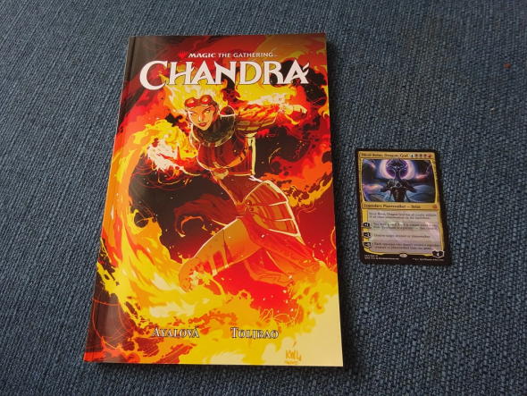 Komiks Magic the Gathering: Chandra - přebal a scale Nicol Bolas