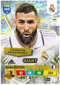 Sběratelské karty FIFA 365 Benzema Giant