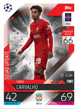 Sberatelske fotbalove karty Match Attax Extra Squad Update Fabio Carvalho