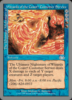 The Ultimate Nightmare of Wizards of the Coast® Customer Service
