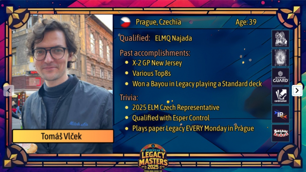 Report z European Legacy Masters 2025 prifil hrace Tomas Vlcek Report z European Legacy Masters 2025 prifil hrace Tomas Vlcek