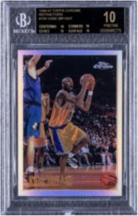 6. misto - 1996-97 Topps Chrome Kobe Bryant Refractor Rookie Card 138