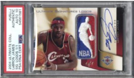 7. misto - 2004-05 Upper Deck LeBron James Ultimate Signatures Logos Logoman USLLJ