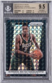 8. misto - 2013-14 Panini Prizm Giannis Antetokounmpo Prizms Black Mosaic Rookie Card 290