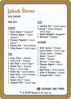1999 decklist
