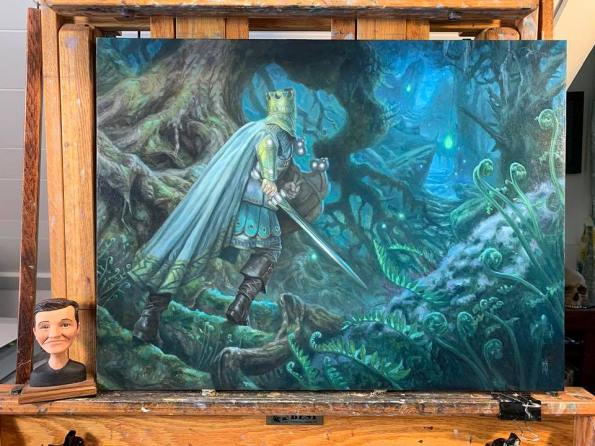 Once Upon a Time, olej na gessoboarde 18x24
