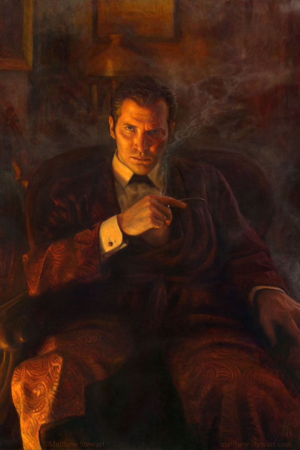 Sherlock Holmes A Concentrated Atmosphere olej na doske 16x24