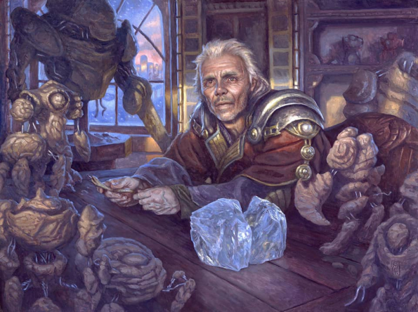 Tawnos, Solemn Survivor olej na gessoboarde, 18x24