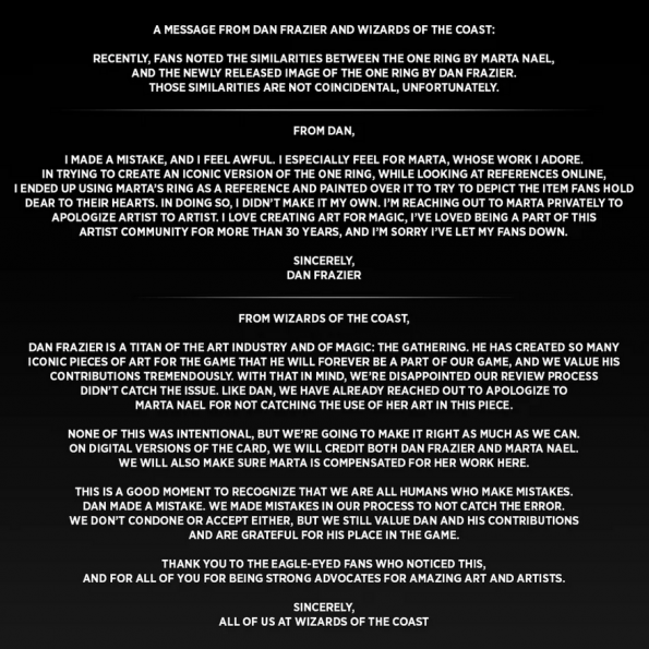 The One Ring - Statement