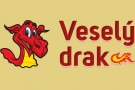 Logo Vesely-drak.cz na žlutém pozadí